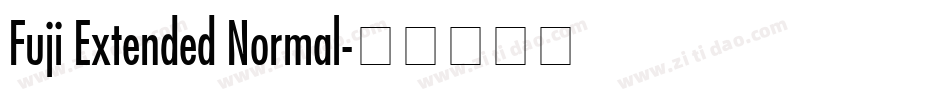 Fuji Extended Normal字体转换